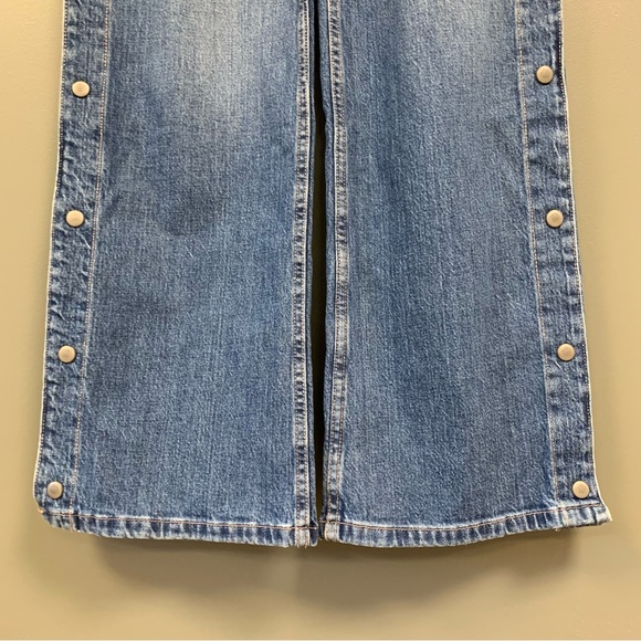 NWT Social Tourist Highest Rise Side Snap Extreme Baggy Jeans Medium Wash Denim - Picture 14 of 16